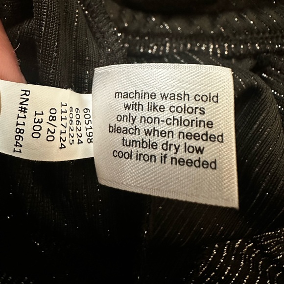 Lane Bryant Women’s Metallic Striped Black Evening Jumpsuit Wide Legged - 18/20 - Picture 8 of 9